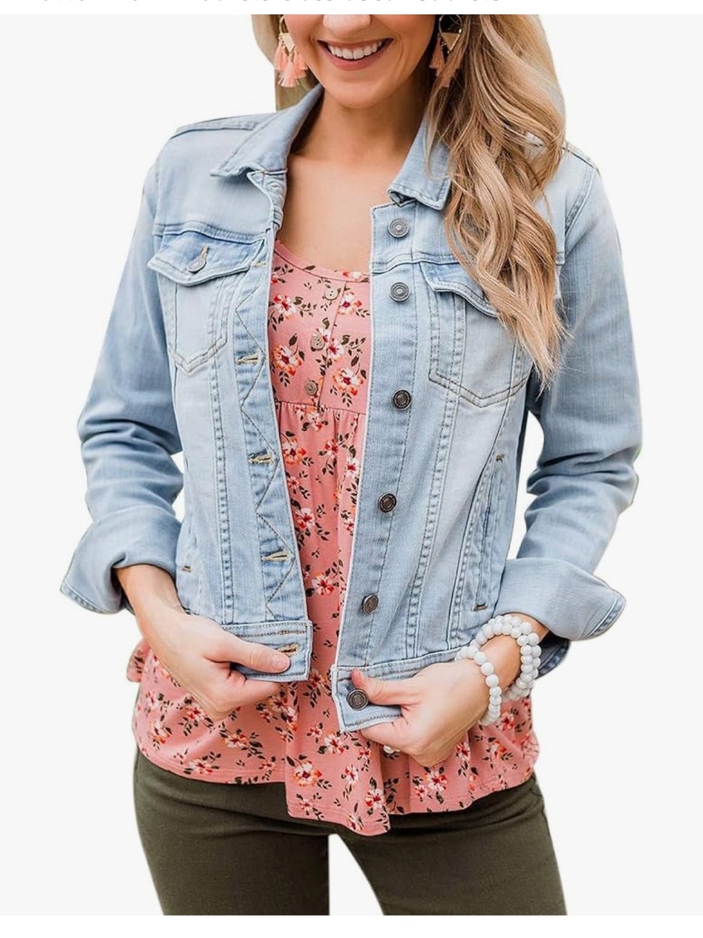 Light Wash Denim Jacket for Women - Classic Casual Layer